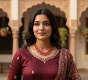 Pink Quartz Necklace - 2 Layer